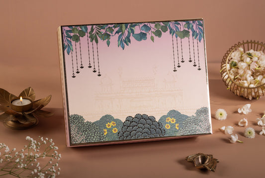 Diwali Classic Gift Box with 2 Jars & 10 Compartments - (AKUD202623)