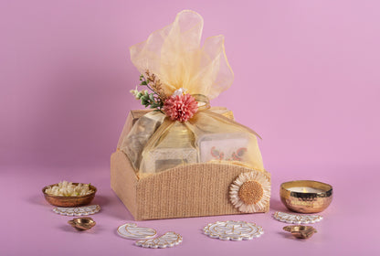 SUNFLOWER BEIGE TRAY 10*10 (AKUD202605-Combo : 01)