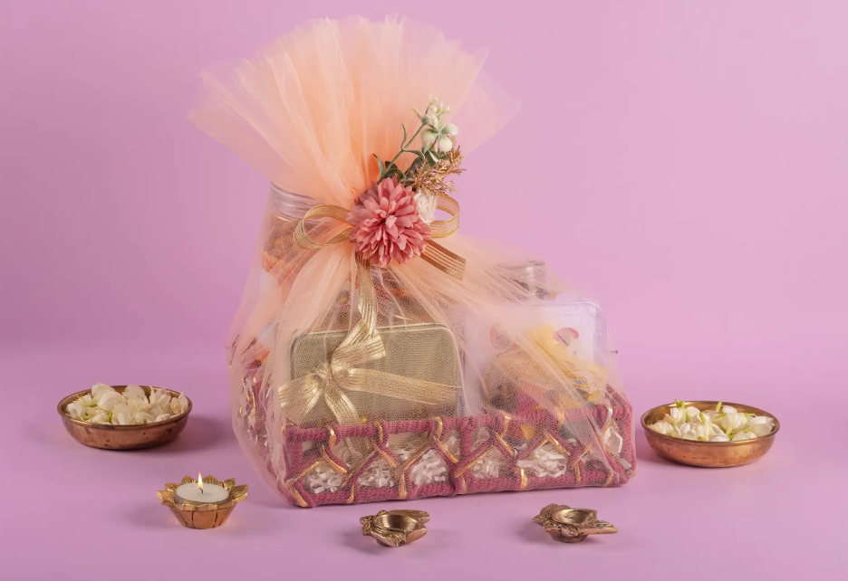 Maroon Tray Diwali Gift Hamper - (AKUD202602)