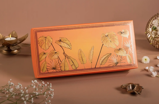 Classic Orange Gift Box with 4 Cavity Jars - (AKUD202620)